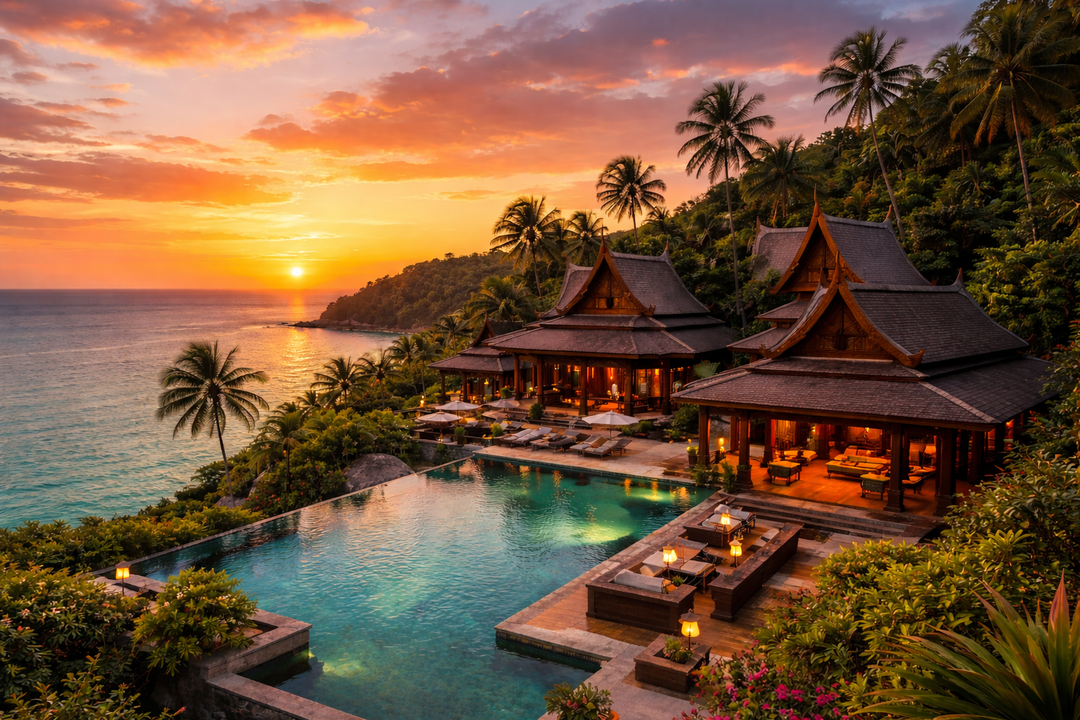 Luxury villa background